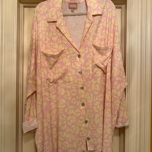 Show Me Your Mumu Pink and Yellow Leopard Top